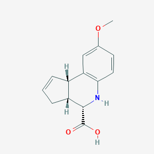 molecular formula C14H15NO3 B111856 (3aR,4S,9bS)-8-methoxy-3a,4,5,9b-tetrahydro-3H-cyclopenta[c]quinoline-4-carboxylic acid CAS No. 1415811-63-0