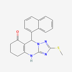 2-(methylsulfanyl)-9-(naphthalen-1-yl)-5,6,7,9-tetrahydro[1,2,4]triazolo[5,1-b]quinazolin-8(4H)-one