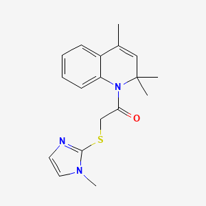 2-[(1-methyl-1H-imidazol-2-yl)sulfanyl]-1-(2,2,4-trimethylquinolin-1(2H)-yl)ethanone