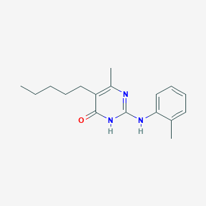 6-methyl-2-[(2-methylphenyl)amino]-5-pentylpyrimidin-4(3H)-one