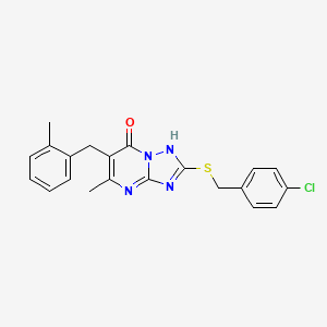 2-[(4-chlorobenzyl)sulfanyl]-5-methyl-6-(2-methylbenzyl)[1,2,4]triazolo[1,5-a]pyrimidin-7(4H)-one