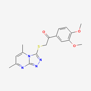 1-(3,4-Dimethoxyphenyl)-2-[(5,7-dimethyl[1,2,4]triazolo[4,3-a]pyrimidin-3-yl)sulfanyl]ethanone