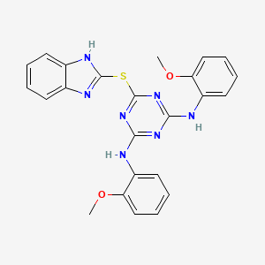 6-(1H-benzimidazol-2-ylsulfanyl)-N,N'-bis(2-methoxyphenyl)-1,3,5-triazine-2,4-diamine