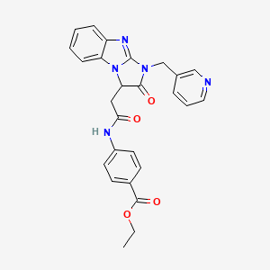 ethyl 4-({[2-oxo-1-(pyridin-3-ylmethyl)-2,3-dihydro-1H-imidazo[1,2-a]benzimidazol-3-yl]acetyl}amino)benzoate