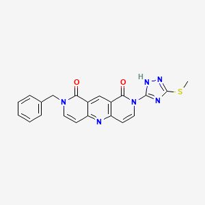 2-benzyl-8-[3-(methylsulfanyl)-1H-1,2,4-triazol-5-yl]pyrido[4,3-b][1,6]naphthyridine-1,9(2H,8H)-dione