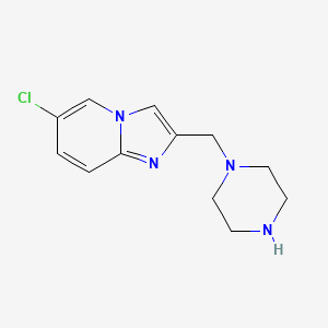 1-({6-Chloroimidazo[1,2-a]pyridin-2-yl}methyl)piperazine