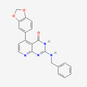 5-(1,3-benzodioxol-5-yl)-2-(benzylamino)pyrido[2,3-d]pyrimidin-4(3H)-one