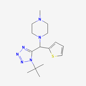 molecular formula C15H24N6S B11185733 1-[[1-(tert-butyl)-1H-1,2,3,4-tetraazol-5-yl](2-thienyl)methyl]-4-methylpiperazine 