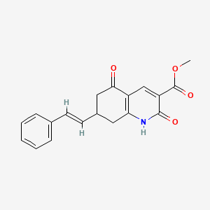 methyl 2-hydroxy-5-oxo-7-[(E)-2-phenylethenyl]-5,6,7,8-tetrahydroquinoline-3-carboxylate