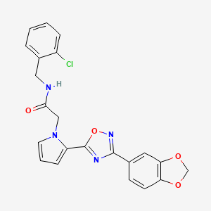 2-{2-[3-(1,3-benzodioxol-5-yl)-1,2,4-oxadiazol-5-yl]-1H-pyrrol-1-yl}-N-(2-chlorobenzyl)acetamide