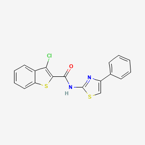 3-Chloro-N-(4-phenyl-1,3-thiazol-2-yl)-1-benzothiophene-2-carboxamide