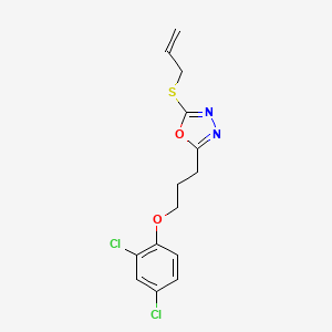 2-[3-(2,4-Dichlorophenoxy)propyl]-5-(prop-2-en-1-ylsulfanyl)-1,3,4-oxadiazole