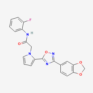 2-{2-[3-(1,3-benzodioxol-5-yl)-1,2,4-oxadiazol-5-yl]-1H-pyrrol-1-yl}-N-(2-fluorophenyl)acetamide