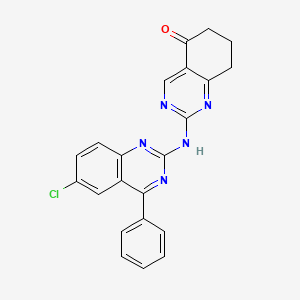 2-[(6-chloro-4-phenylquinazolin-2-yl)amino]-7,8-dihydroquinazolin-5(6H)-one