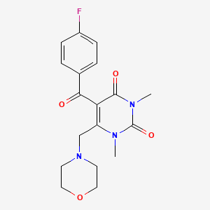 5-[(4-fluorophenyl)carbonyl]-1,3-dimethyl-6-(morpholin-4-ylmethyl)pyrimidine-2,4(1H,3H)-dione