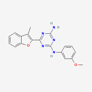 N-(3-Methoxy-phenyl)-6-(3-methyl-benzofuran-2-yl)-[1,3,5]triazine-2,4-diamine