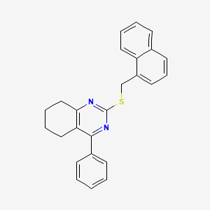 2-[(Naphthalen-1-ylmethyl)sulfanyl]-4-phenyl-5,6,7,8-tetrahydroquinazoline