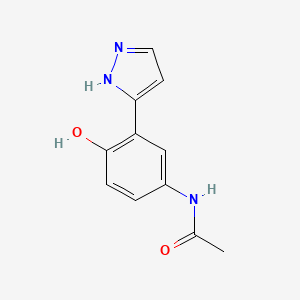 molecular formula C11H11N3O2 B11185876 N-[4-hydroxy-3-(1H-pyrazol-3-yl)phenyl]acetamide 