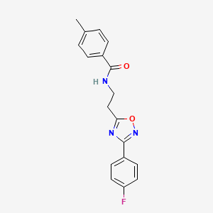 N-{2-[3-(4-fluorophenyl)-1,2,4-oxadiazol-5-yl]ethyl}-4-methylbenzamide