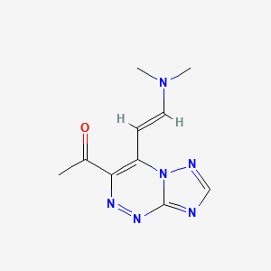 1-{4-[(E)-2-(dimethylamino)ethenyl][1,2,4]triazolo[5,1-c][1,2,4]triazin-3-yl}ethanone