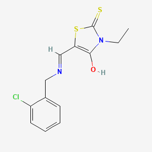 (5Z)-5-{[(2-chlorobenzyl)amino]methylidene}-3-ethyl-2-thioxo-1,3-thiazolidin-4-one