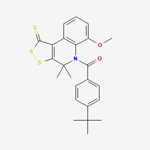 (4-tert-butylphenyl)(6-methoxy-4,4-dimethyl-1-thioxo-1,4-dihydro-5H-[1,2]dithiolo[3,4-c]quinolin-5-yl)methanone