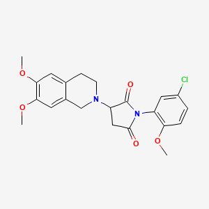 1-(5-chloro-2-methoxyphenyl)-3-(6,7-dimethoxy-3,4-dihydroisoquinolin-2(1H)-yl)pyrrolidine-2,5-dione