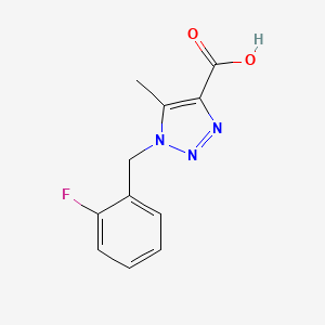 molecular formula C11H10FN3O2 B11185939 1-(2-fluorobenzyl)-5-methyl-1H-1,2,3-triazole-4-carboxylic acid 