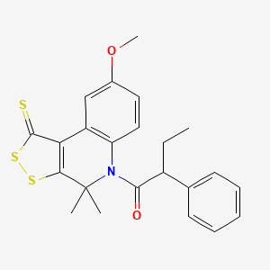 1-(8-methoxy-4,4-dimethyl-1-thioxo-1,4-dihydro-5H-[1,2]dithiolo[3,4-c]quinolin-5-yl)-2-phenylbutan-1-one