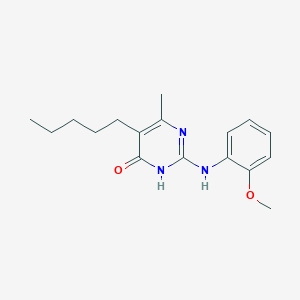 2-[(2-methoxyphenyl)amino]-6-methyl-5-pentylpyrimidin-4(3H)-one