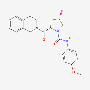 4-Fluoro-N-(4-methoxyphenyl)-2-(1,2,3,4-tetrahydroisoquinoline-2-carbonyl)pyrrolidine-1-carboxamide