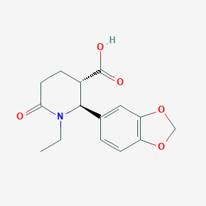 molecular formula C15H17NO5 B111860 (2S,3S)-2-(1,3-苯并二氧杂环-5-基)-1-乙基-6-氧代哌啶-3-羧酸 CAS No. 1415811-76-5