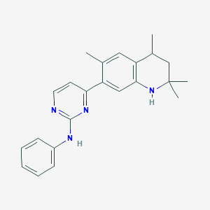 molecular formula C23H26N4 B11186015 N-phenyl-4-(2,2,4,6-tetramethyl-1,2,3,4-tetrahydroquinolin-7-yl)pyrimidin-2-amine 