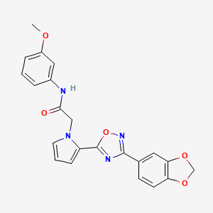 2-{2-[3-(1,3-benzodioxol-5-yl)-1,2,4-oxadiazol-5-yl]-1H-pyrrol-1-yl}-N-(3-methoxyphenyl)acetamide