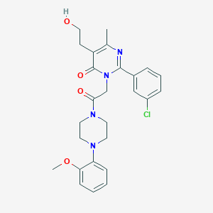 2-(3-chlorophenyl)-5-(2-hydroxyethyl)-3-{2-[4-(2-methoxyphenyl)piperazin-1-yl]-2-oxoethyl}-6-methylpyrimidin-4(3H)-one