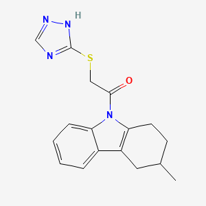 1-(3-methyl-1,2,3,4-tetrahydro-9H-carbazol-9-yl)-2-(4H-1,2,4-triazol-3-ylsulfanyl)ethanone