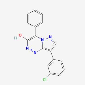 molecular formula C17H11ClN4O B11186044 8-(3-Chlorophenyl)-4-phenylpyrazolo[5,1-c][1,2,4]triazin-3-ol 