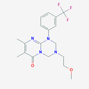 3-(2-methoxyethyl)-7,8-dimethyl-1-[3-(trifluoromethyl)phenyl]-1,2,3,4-tetrahydro-6H-pyrimido[1,2-a][1,3,5]triazin-6-one