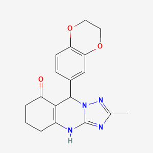 9-(2,3-dihydro-1,4-benzodioxin-6-yl)-2-methyl-5,6,7,9-tetrahydro[1,2,4]triazolo[5,1-b]quinazolin-8(4H)-one