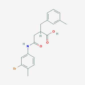 3-[(3-Bromo-4-methylphenyl)carbamoyl]-2-[(3-methylphenyl)methyl]propanoic acid