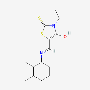 (5E)-5-{[(2,3-dimethylcyclohexyl)amino]methylidene}-3-ethyl-2-thioxo-1,3-thiazolidin-4-one