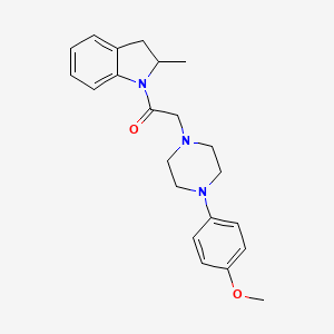 2-[4-(4-methoxyphenyl)piperazin-1-yl]-1-(2-methyl-2,3-dihydro-1H-indol-1-yl)ethanone