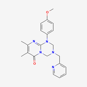 1-(4-methoxyphenyl)-7,8-dimethyl-3-(pyridin-2-ylmethyl)-1,2,3,4-tetrahydro-6H-pyrimido[1,2-a][1,3,5]triazin-6-one