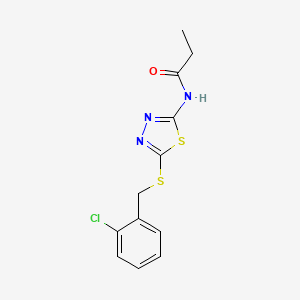 N-(5-((2-chlorobenzyl)thio)-1,3,4-thiadiazol-2-yl)propionamide