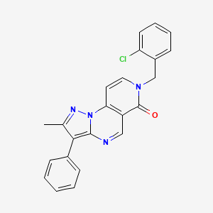 7-(2-chlorobenzyl)-2-methyl-3-phenylpyrazolo[1,5-a]pyrido[3,4-e]pyrimidin-6(7H)-one