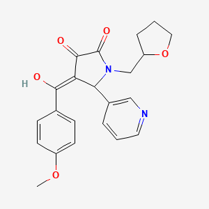 3-Hydroxy-4-(4-methoxybenzoyl)-1-[(oxolan-2-YL)methyl]-5-(pyridin-3-YL)-2,5-dihydro-1H-pyrrol-2-one