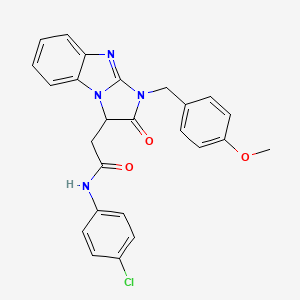 molecular formula C25H21ClN4O3 B11186146 N-(4-chlorophenyl)-2-[1-(4-methoxybenzyl)-2-oxo-2,3-dihydro-1H-imidazo[1,2-a]benzimidazol-3-yl]acetamide 