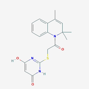 2-[(4,6-dihydroxypyrimidin-2-yl)sulfanyl]-1-(2,2,4-trimethylquinolin-1(2H)-yl)ethanone