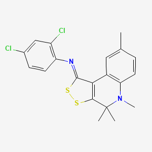 2,4-dichloro-N-[(1Z)-4,4,5,8-tetramethyl-4,5-dihydro-1H-[1,2]dithiolo[3,4-c]quinolin-1-ylidene]aniline