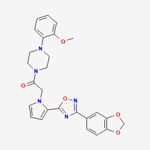 2-{2-[3-(1,3-benzodioxol-5-yl)-1,2,4-oxadiazol-5-yl]-1H-pyrrol-1-yl}-1-[4-(2-methoxyphenyl)piperazin-1-yl]ethanone